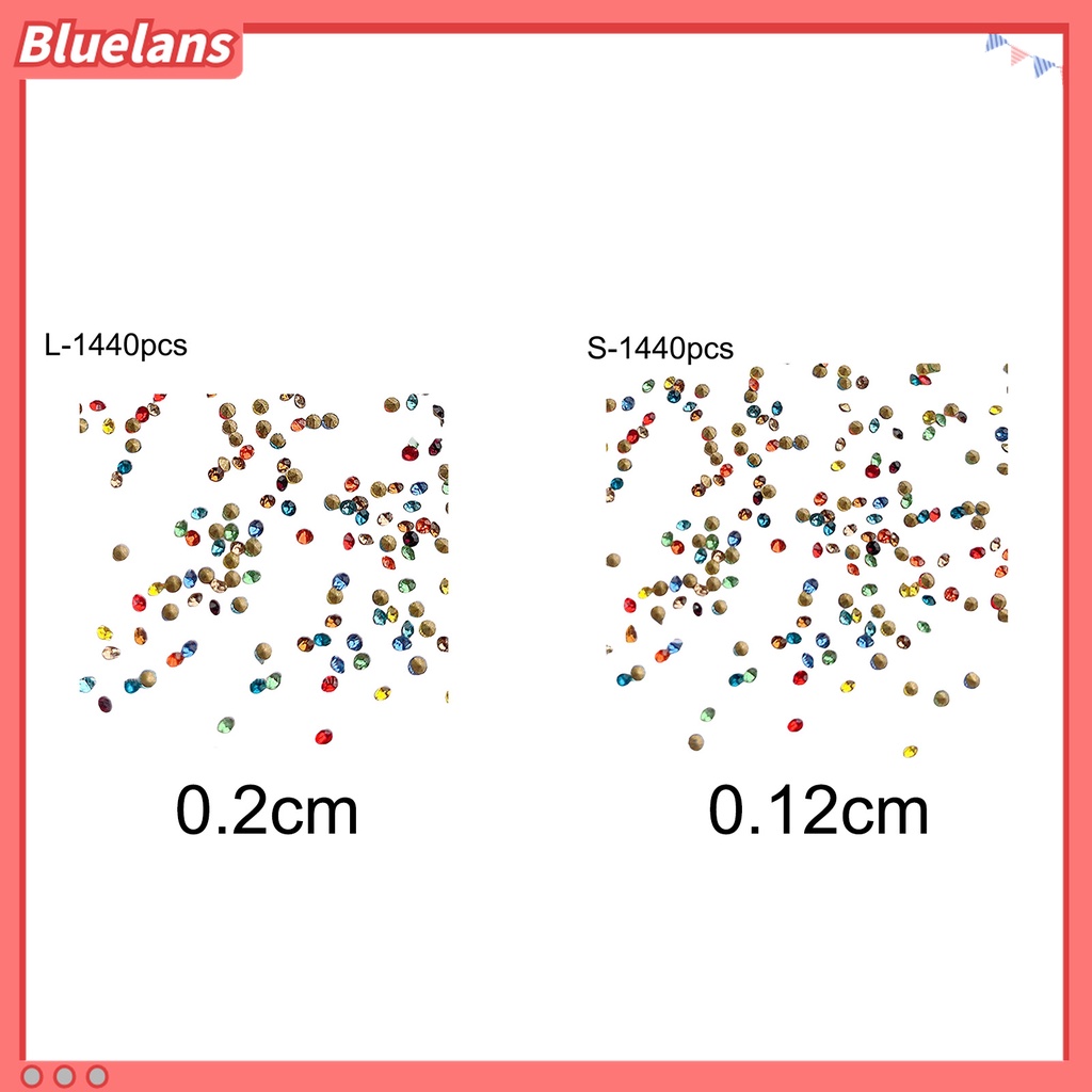 (In Stock) Kacamata Hitam Lensa Warna Warni ♡1440pcs / Kantong Berlian Imitasi Bulat Kecil Ringan Untuk Dekorasi Nail Art DIY