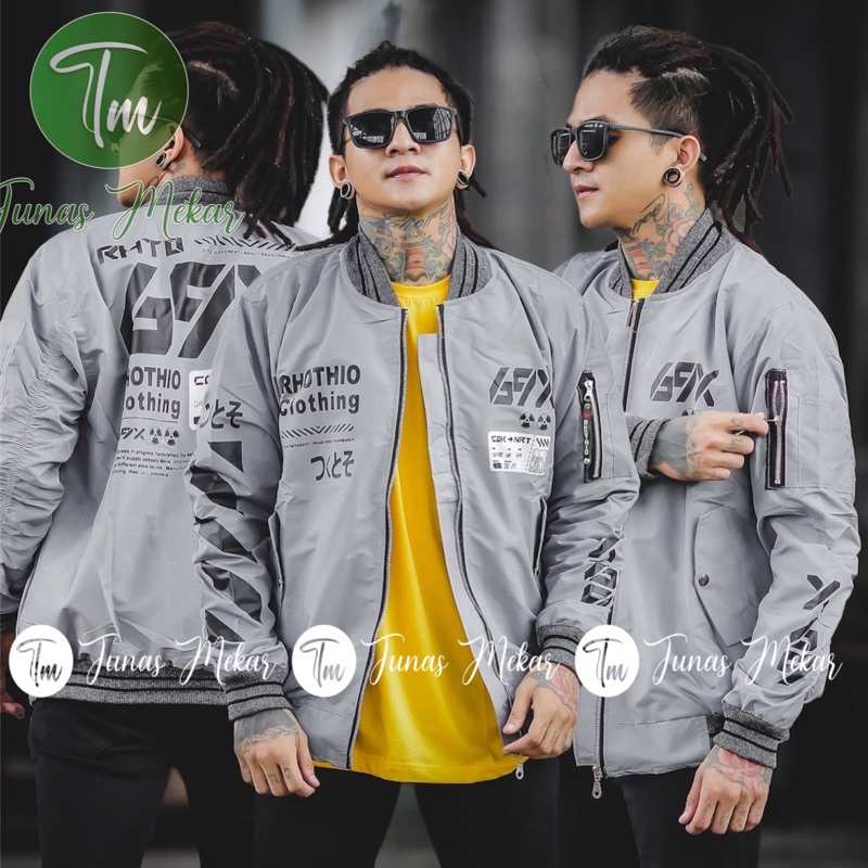 JAKET BOMBER PARASUT FULL SABLON QUALITY PREMIUM