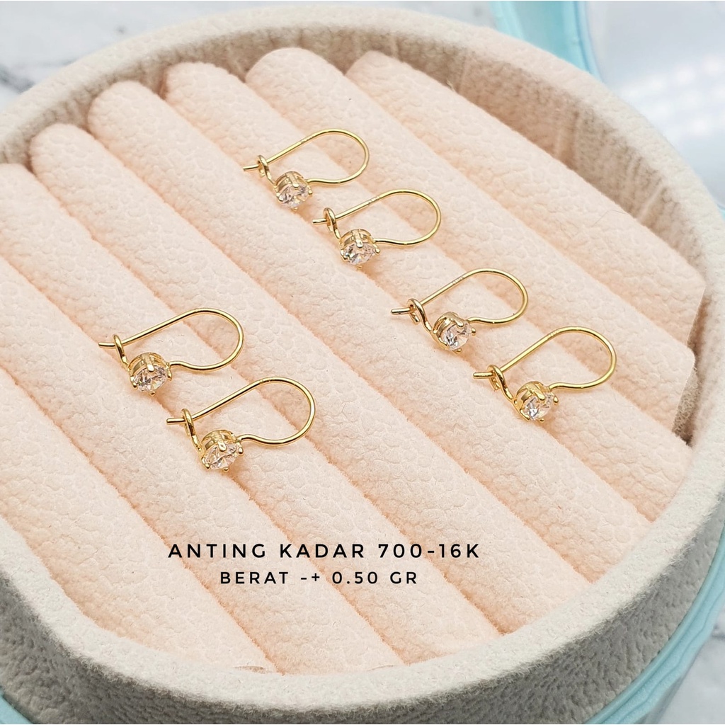 Anting Ring ANAK DEWASA 70% suntik variasi mainan PERHIASAN EMAS ASLI kadar 16k 700 warna poles