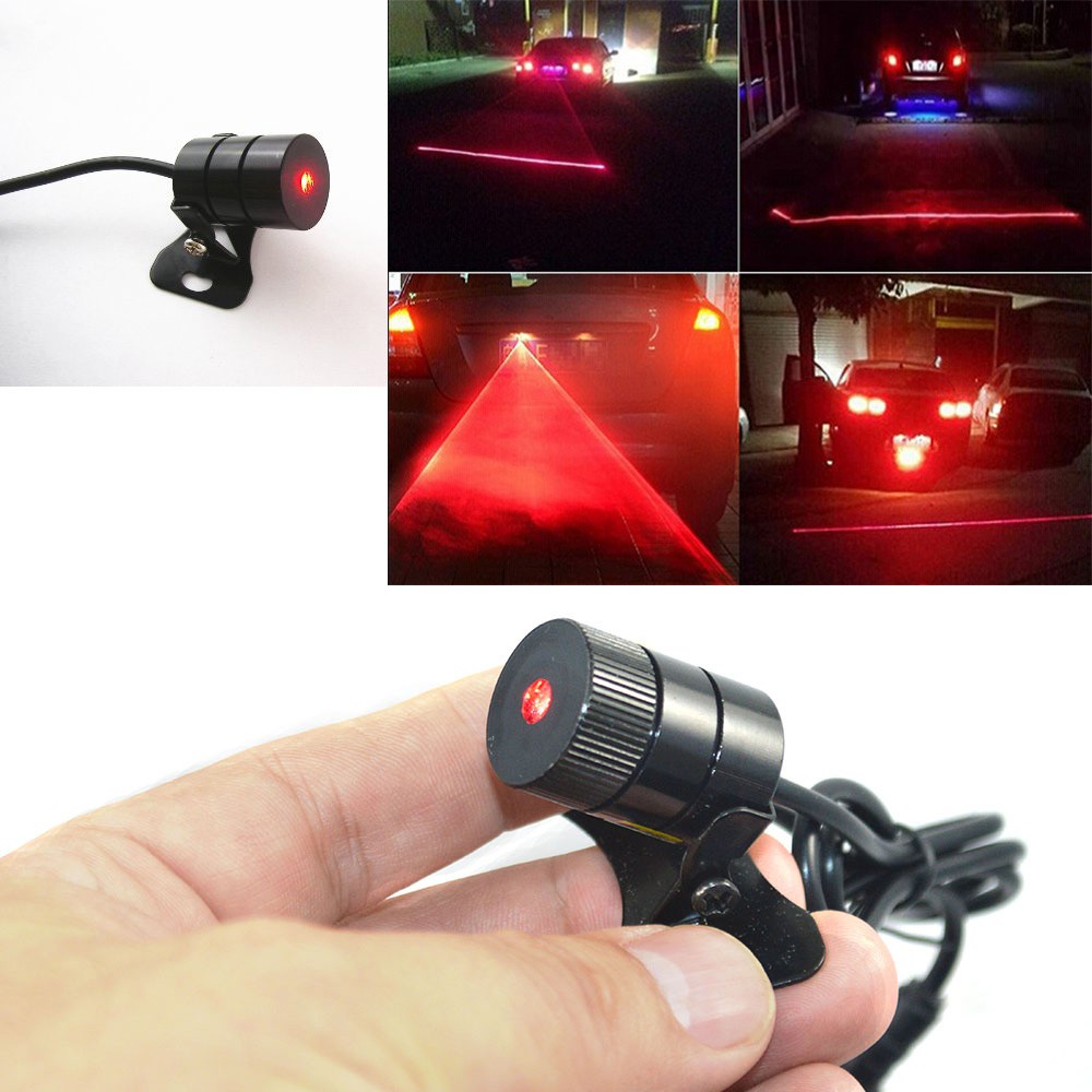 LED Laser Rear Taillight Fog Light Red Safety For Lamp Car Warning Leser