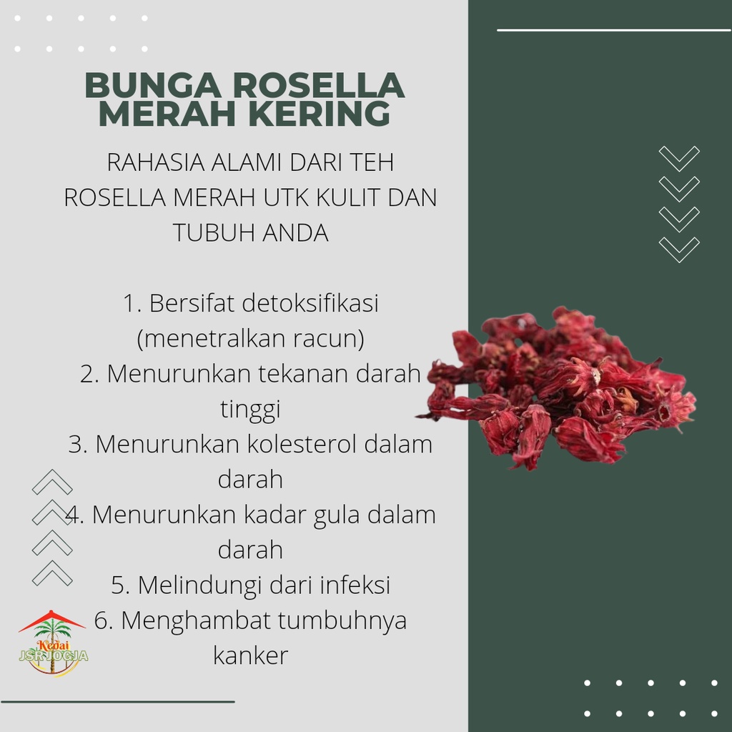 bunga rosella merah kering 100gr