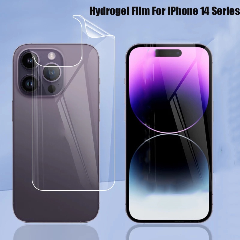 Film Hydrogel Pelindung Layar Belakang Hp Full Cover Anti Gores Untuk IPhone 14 / 14plus / 14pro / 14pro Max