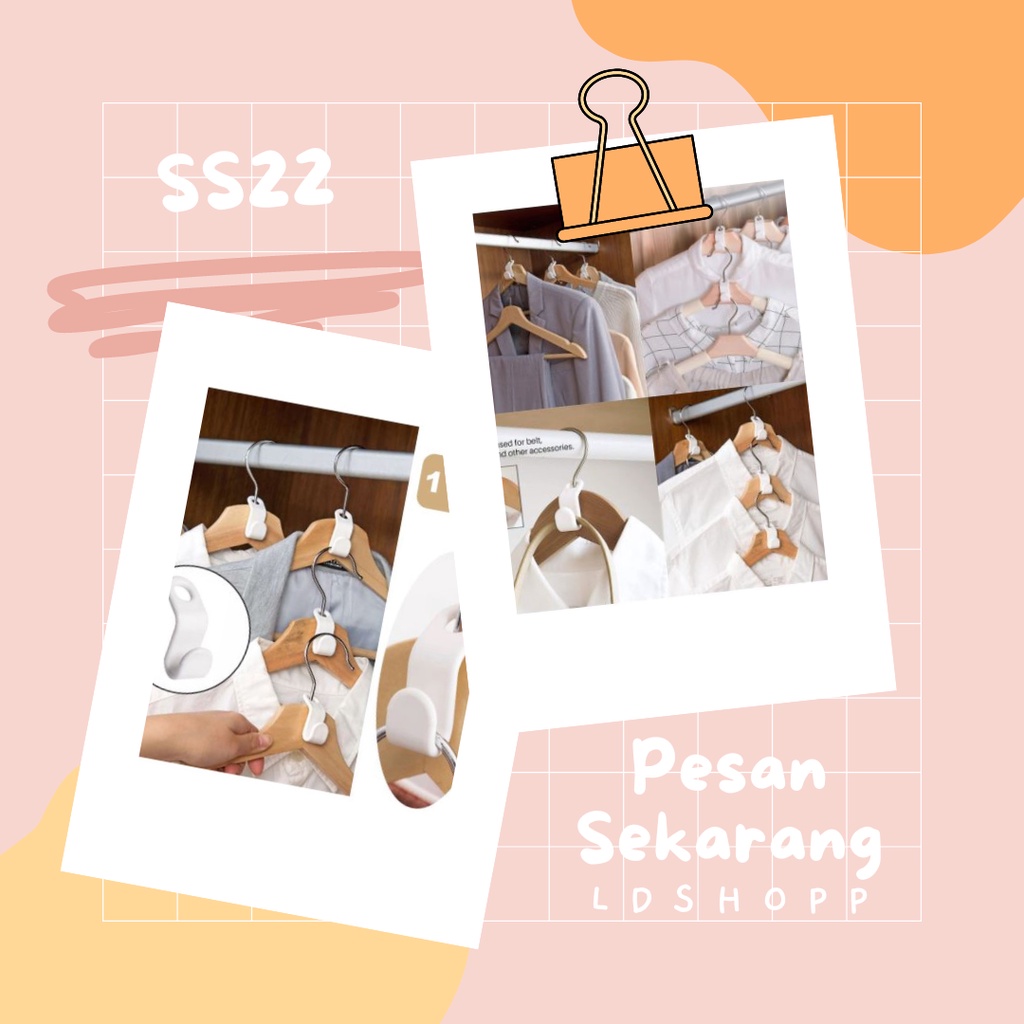 LDS SS22 Pengait Sambungan / Hanger Gantungan Baju pakaian / Hook Kait Plastik / Clothes Hanger Connector Hooks