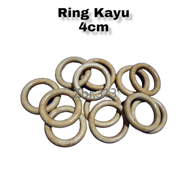 1 Bj Ring kayu 4 Cm/Ring O/Ring Tas