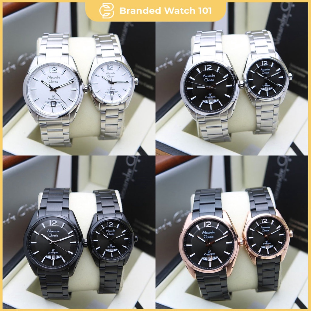 ORIGINAL Jam Tangan Pria &amp; Wanita Alexandre Christie AC 8679 / AC8679 / 8679 Garansi Resmi 1 Tahun, Stainless