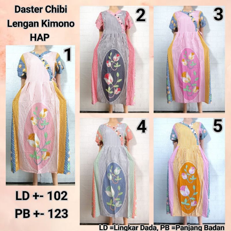 DASTER CHIBI LENGAN HAP KIMONO LD 102 RAYON ADEM BUSUI FRIENDLY CSMS + NGKI