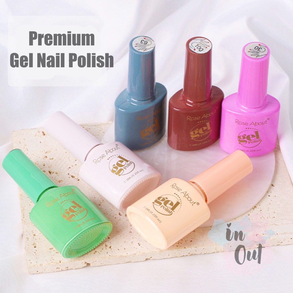 (146-226) ROSE ABOUT Nail UV Gel Polish Kutek Halal / Cat kuku UV LED Soak off Nail Polish Kutek Premium Nail Art Manicure / Kutek UV KU045