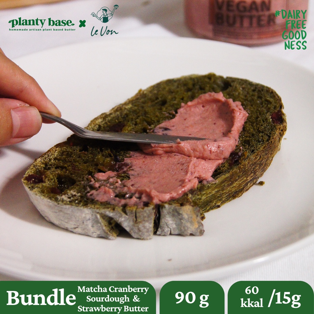 

Planty Base x Le Von Bundle Matcha Cranberry Sourdough & Strawberry Butter