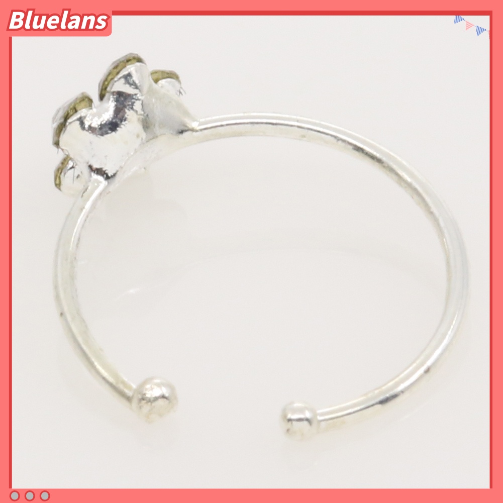Bluelans Small Thin 5 Rhinestones Flower Nose Hoop Stud Ring Body Piercing Jewelry