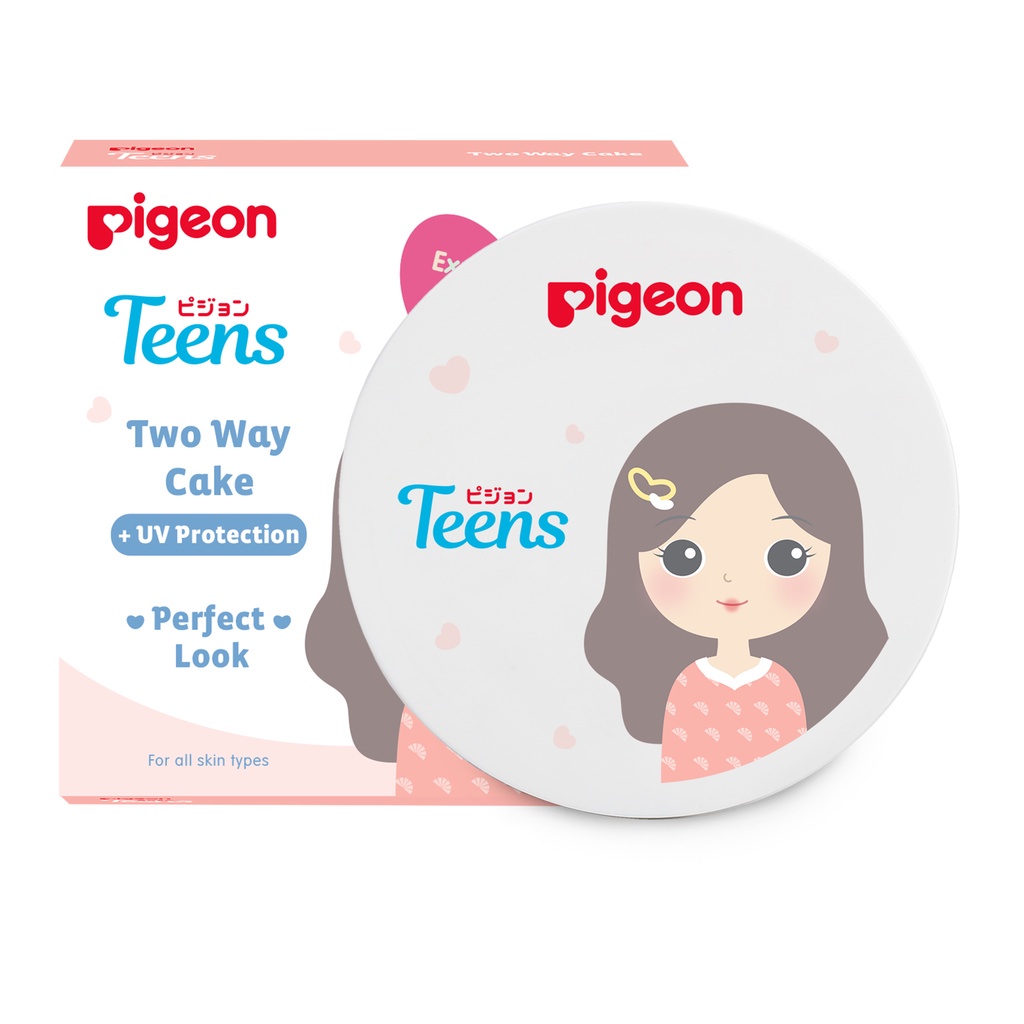 Pigeon Teens Two Way Cake Bedak Remaja dan Refill 14 gr
