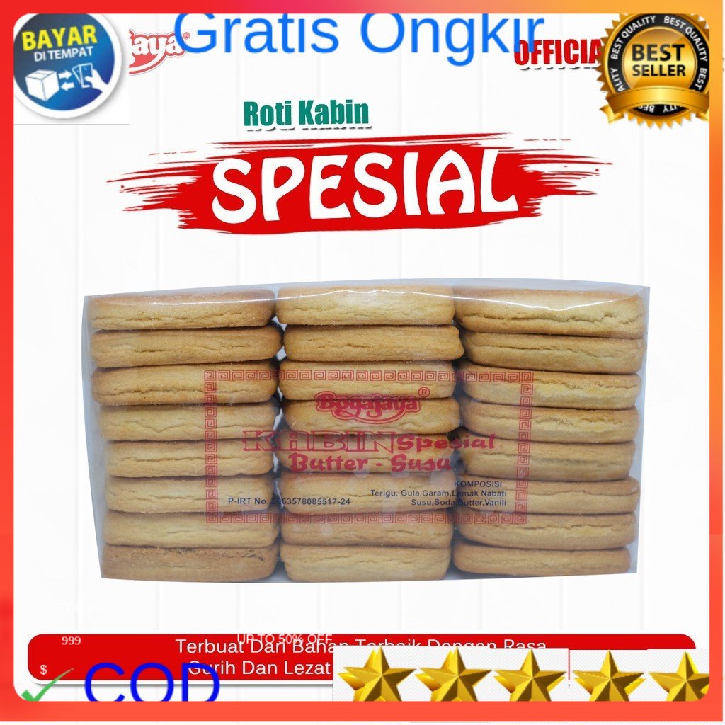 

Kue Gabin Butter Susu Khas Surabaya 500 Gram - Kue Kabin Bogajaya (Free Bubble)