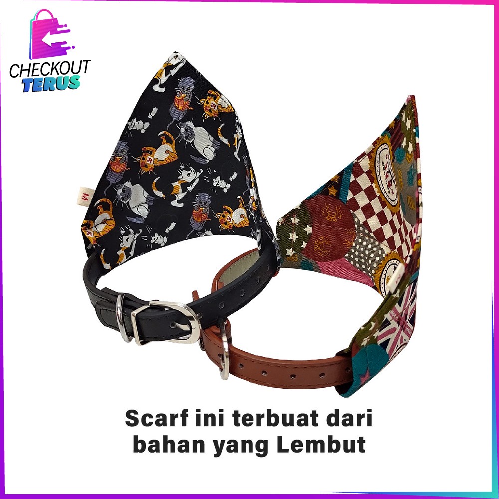 CT C568 Kalung Bandana Slayer Kucing Anjing Motif Syal Segitiga Aksesoris Hewan Peliharaan Perlengkapan Kalung Anjing Kucing