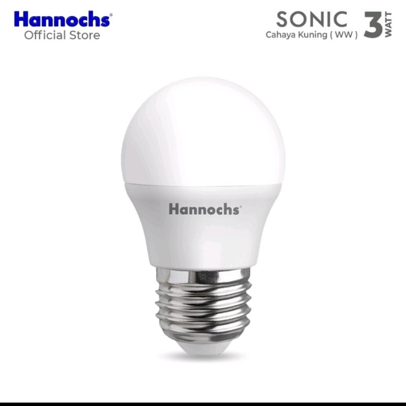 LAMPU LED HANNOCHS SONIC 3W 3WATT 3 W Cahaya Kuning - LAMPU LED HANNOCH SONIC 3W 3WATT 3 W  CAHAYA KUNING