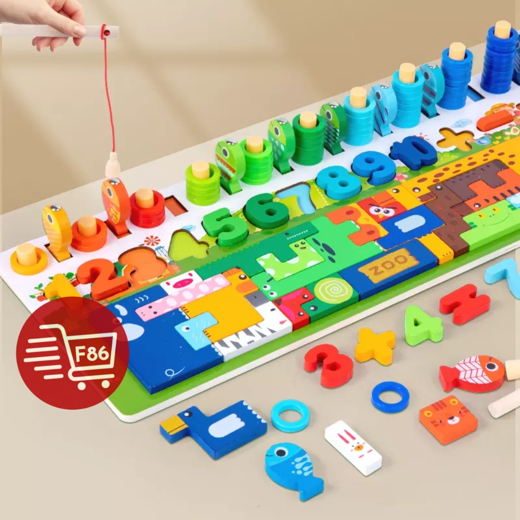 MAINAN EDUKASI ANAK8 IN 1 MULTIFUNCTION LEARNING BOARD