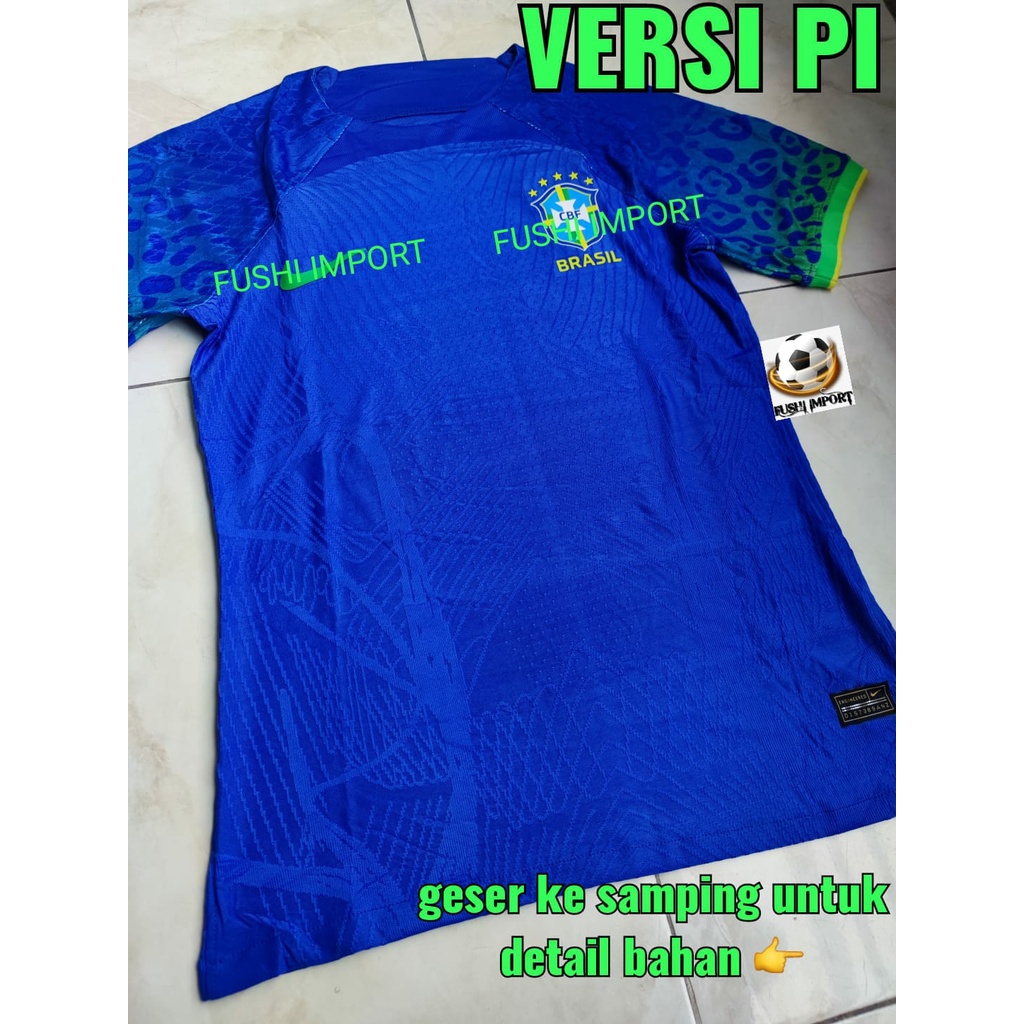 Player Issue | Jersey Baju Bola Brasil Away World Cup Piala Dunia 2022 Drifit Adv Vaporknit