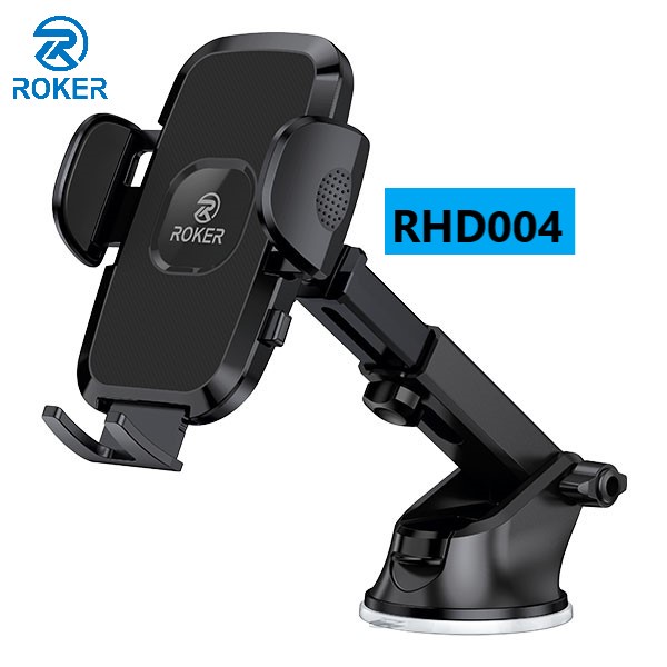 Holder Roker RHD004 suction cup car holder -Mudah di gunakan, tinggal tekan tombol samping untuk memperlebar dudukan, lalu taruh hp anda dan tekan sisi kiri kanan untuk mengencangkan  -Rotasi 360 derajat yang dapat disesuaikan