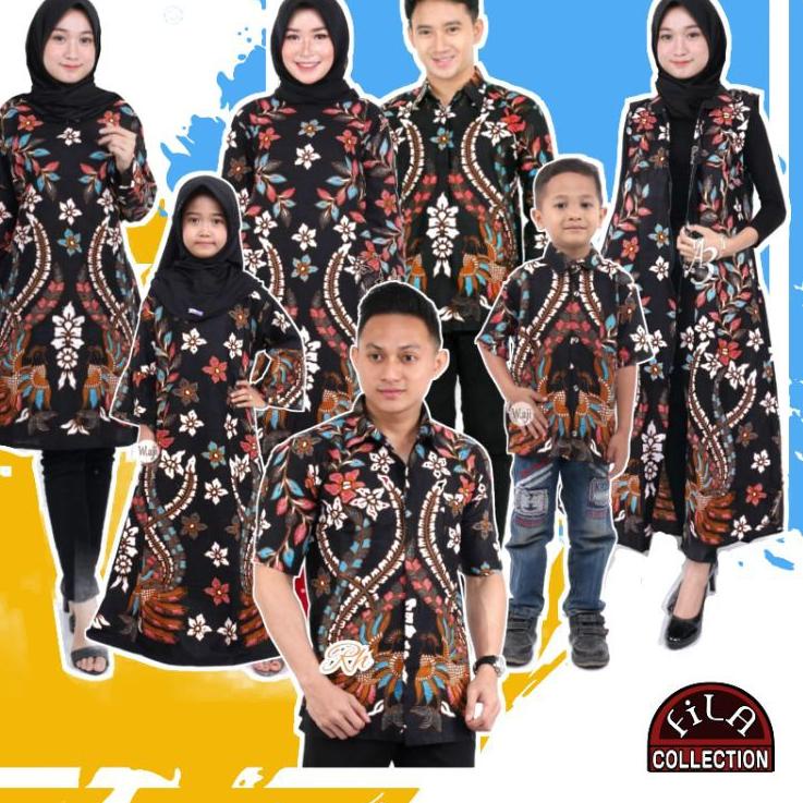 Couple Batik KeluargaMotif Cendrawasih Warna / Baju kapel keluarga Lengkap Ayah ibu anak ▫ GEL.18Oc2