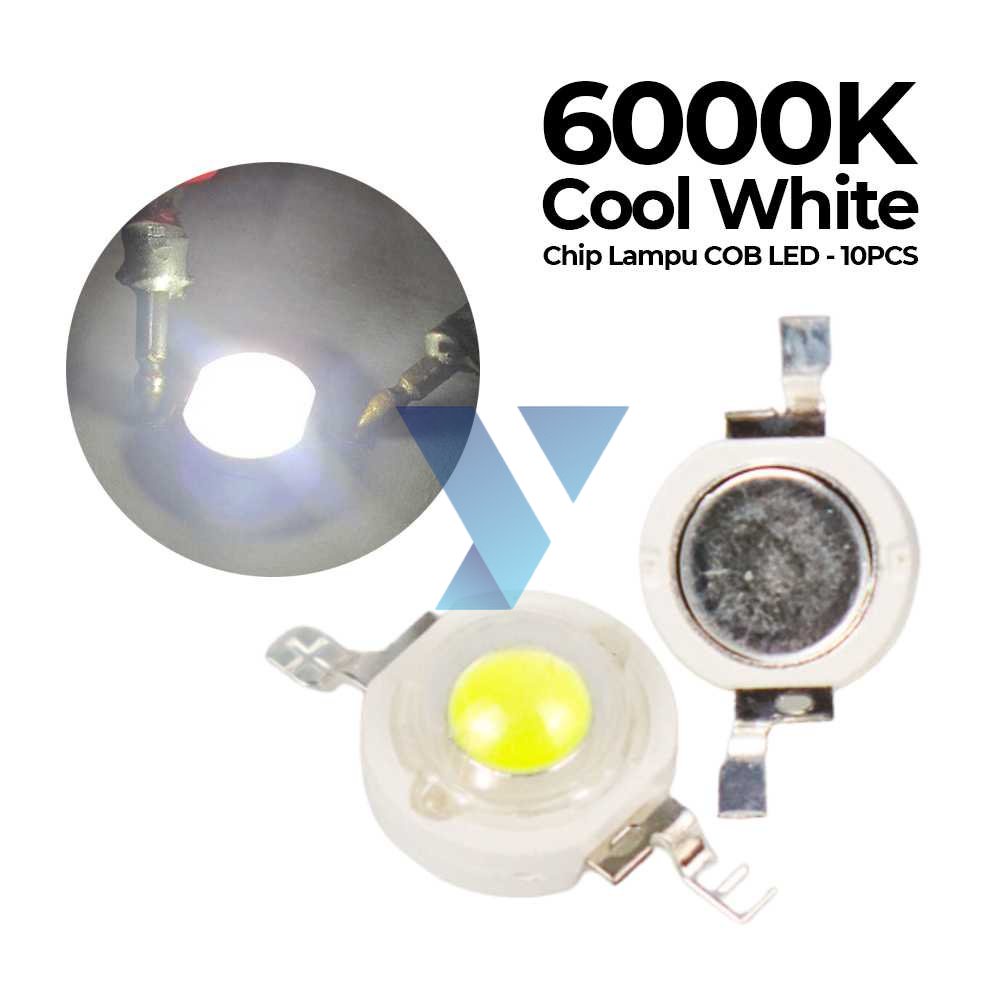 CHTPON Chip Lampu COB LED 1W Cool White 6000K 10PCS - A-23 ( Al-Yusi )