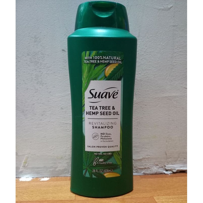 Suave Tea Tree & Hemp Seed Oil Revitalizing Shampoo 828ml