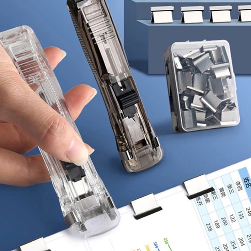 Metal Clip Push Staple Remover Kertas Fixing Organizing Stapler Reusable Push Clamp Tidak Merusak File Pengikat Alat Tulis Kantor