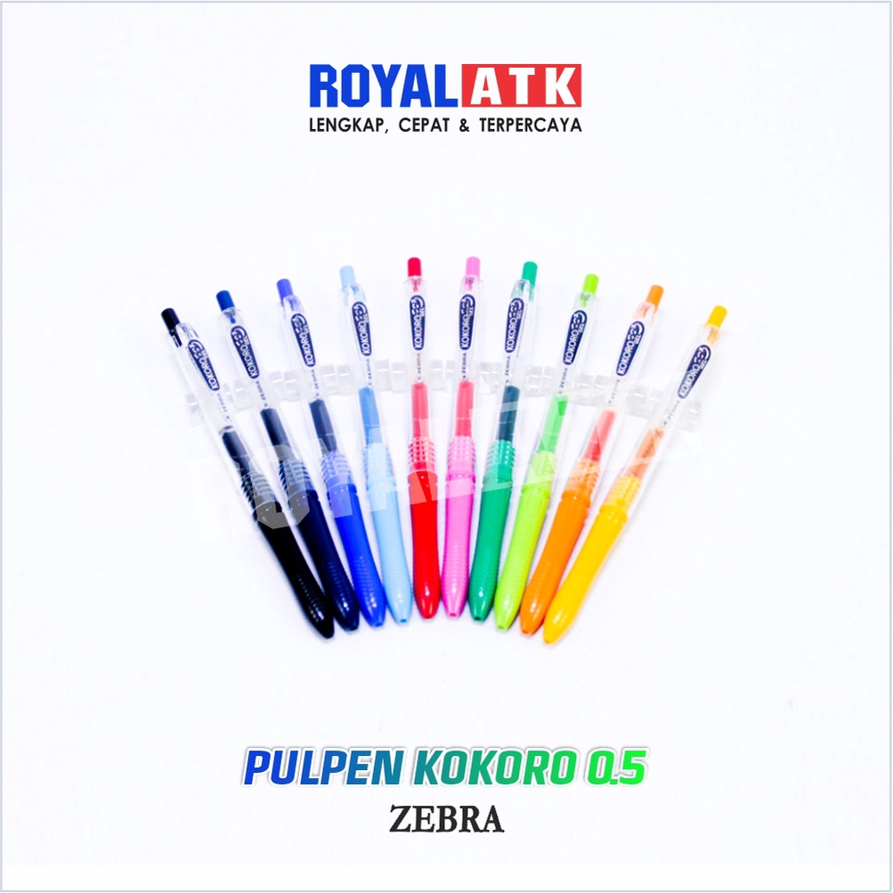 

Ballpoint Colours Pulpen Gel Kokoro 0.5mm Bolpen Pena Gel Warna Zebra