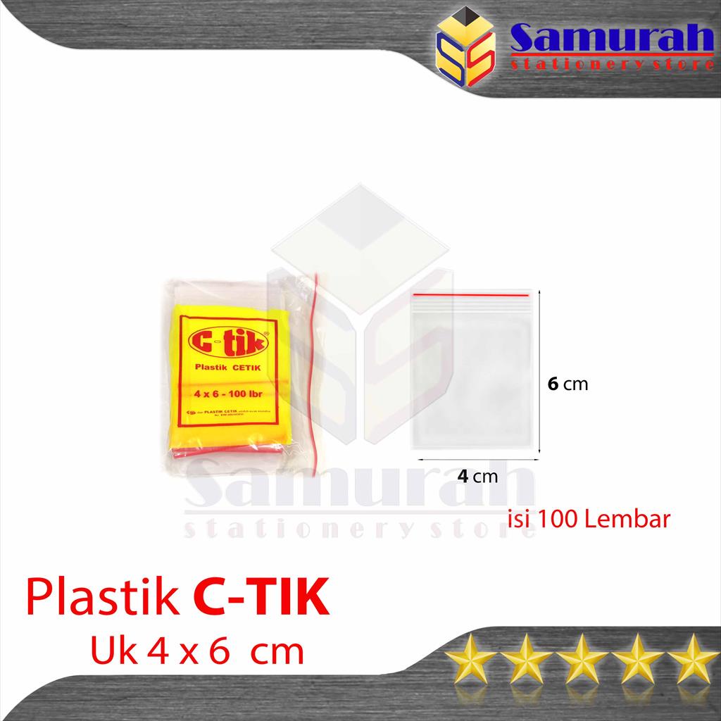 Jual Plastik Klip C Tik 4 X 6 Cetik Klip Obat 4x6 Cm Pe Clip Ziplock