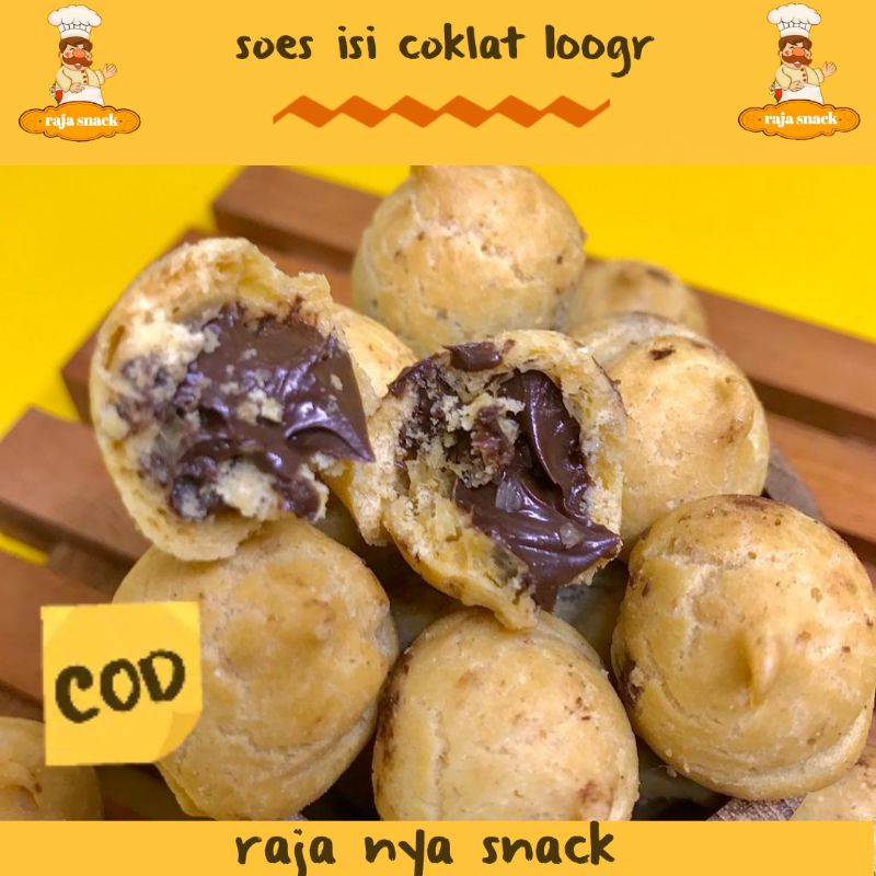 

soes isi coklat ceumilan sultan 100gr raja nya snack