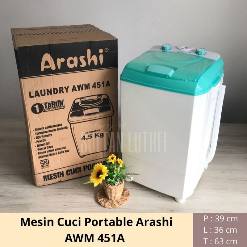 Jual Mesin Cuci Portable - Arashi AWM 451A | Shopee Indonesia