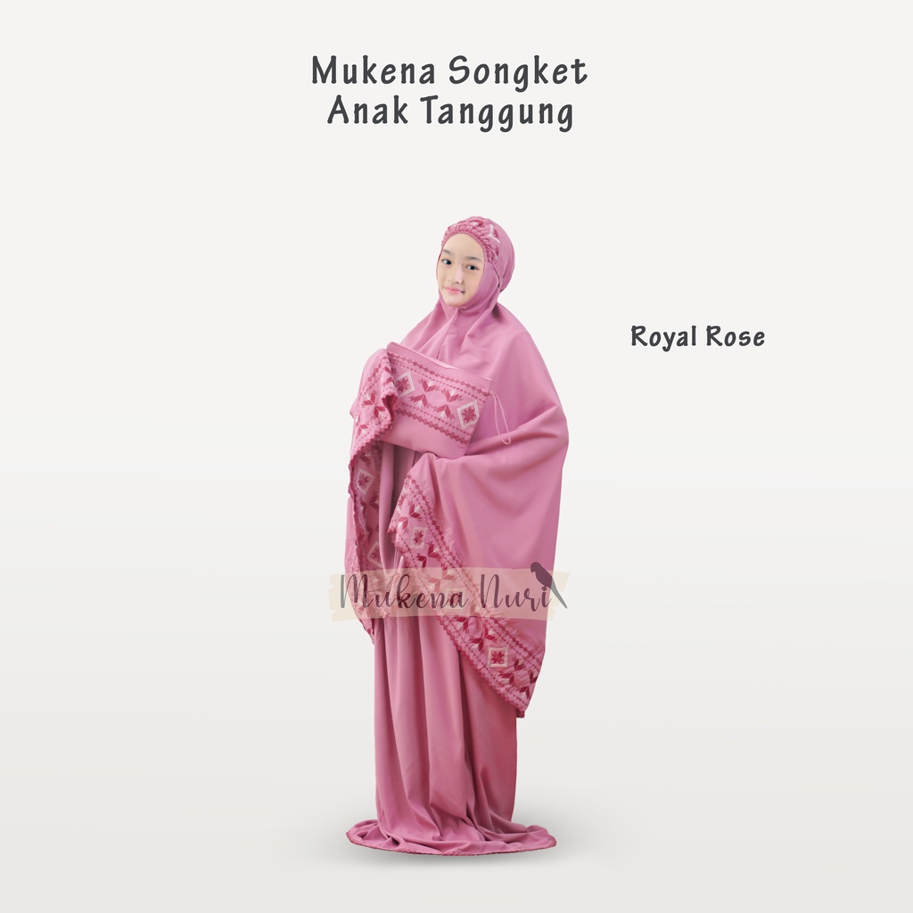 Mukena Anak Songket Tanggung Bisa dari 9-15 tahun