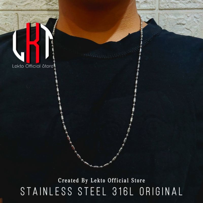 EXTRA DISKON Kalung Rantai Mci Titanium Pria Wanita Cowok Cowo Laki Laki Wanita Cewek Cewe Choker Co