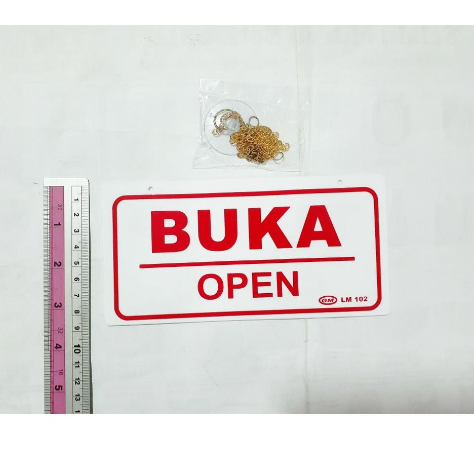 

Paket Laris KECIL tulisan BUKA TUTUP | OPEN CLOSE signboard plat tanda sign pelat papan murah di toko resto cafe