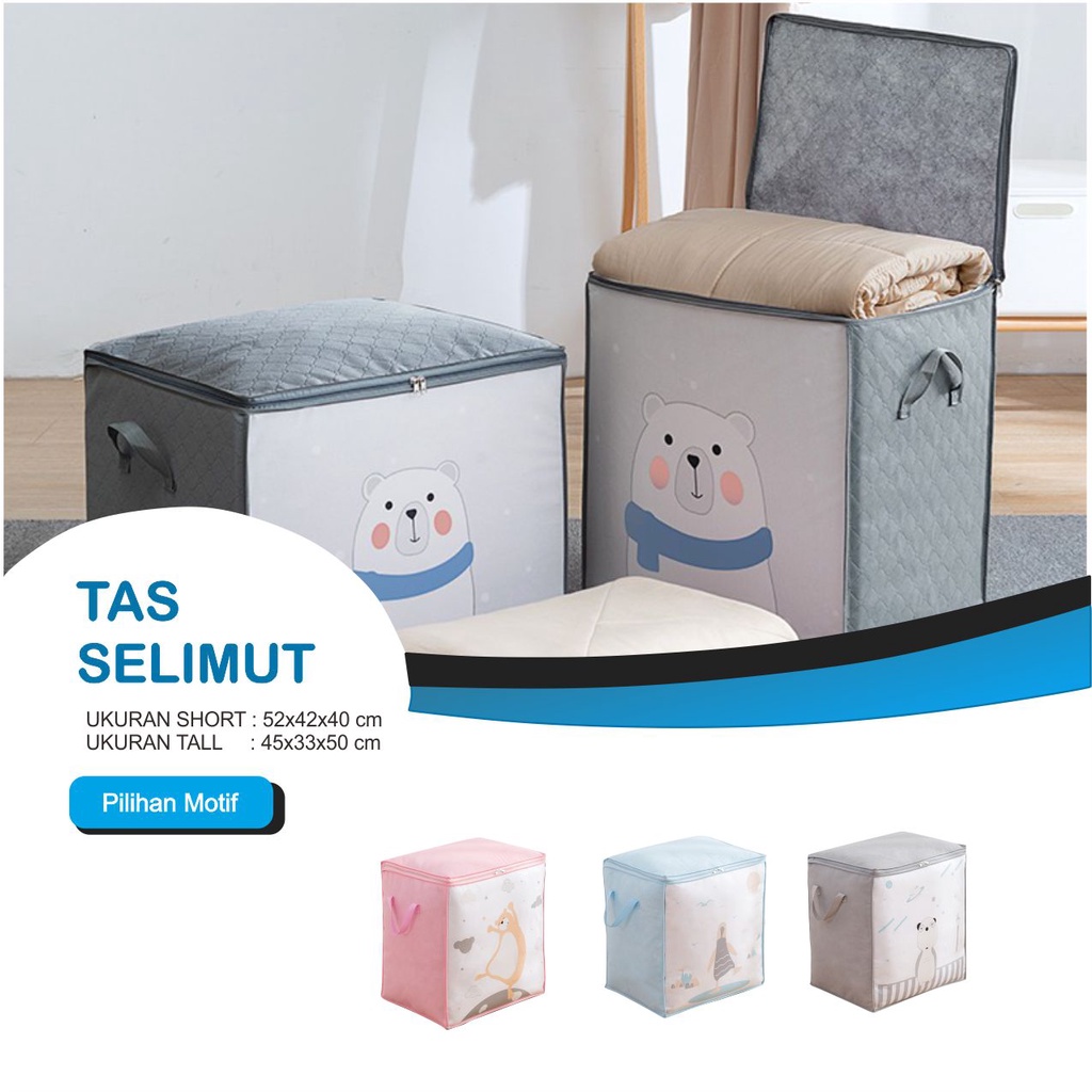 Kotak Penyimpanan Serbaguna Storage Box Selimut Bedcover Baju - Sandy Collection