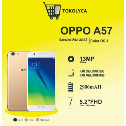 OPPO A57 RAM 3GB ROM 32GB