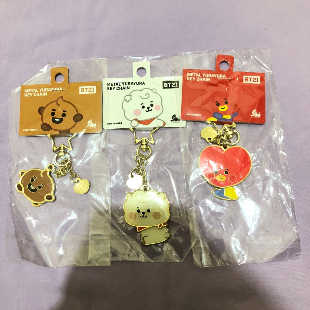 [READY] BT21 YURAYURA METAL KEY CHAIN