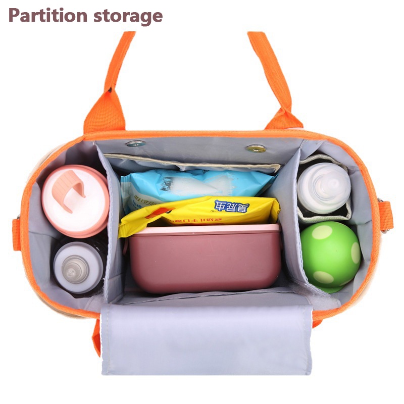 Tas Popok Tote Tas Tahan Air untuk Ibu dengan Kait Kereta Dorong Tali bahu yang dapat disesuaikan Beberapa Kantong untuk Anak Laki-laki Perempuan