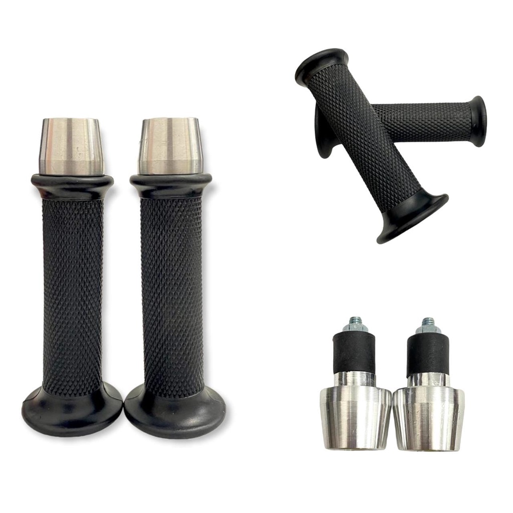 PAKET GRIP RXKING HITAM HANDGRIP RX KING SEPASANG HANDFAT MOTOR RXK VARIASI PNP LEMBUT + JALU STANG 