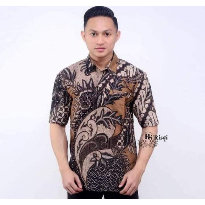 KEMEJA BATIK JUMBO lengan panjang dan pendek BIG SIZE || KEMEJA BATIK PRIA ld 125 dan 130