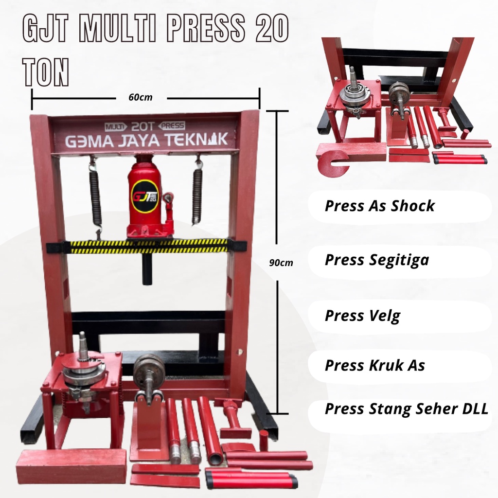 Alat press multifungsi press as shock press arm press stang buka pasang kruk as