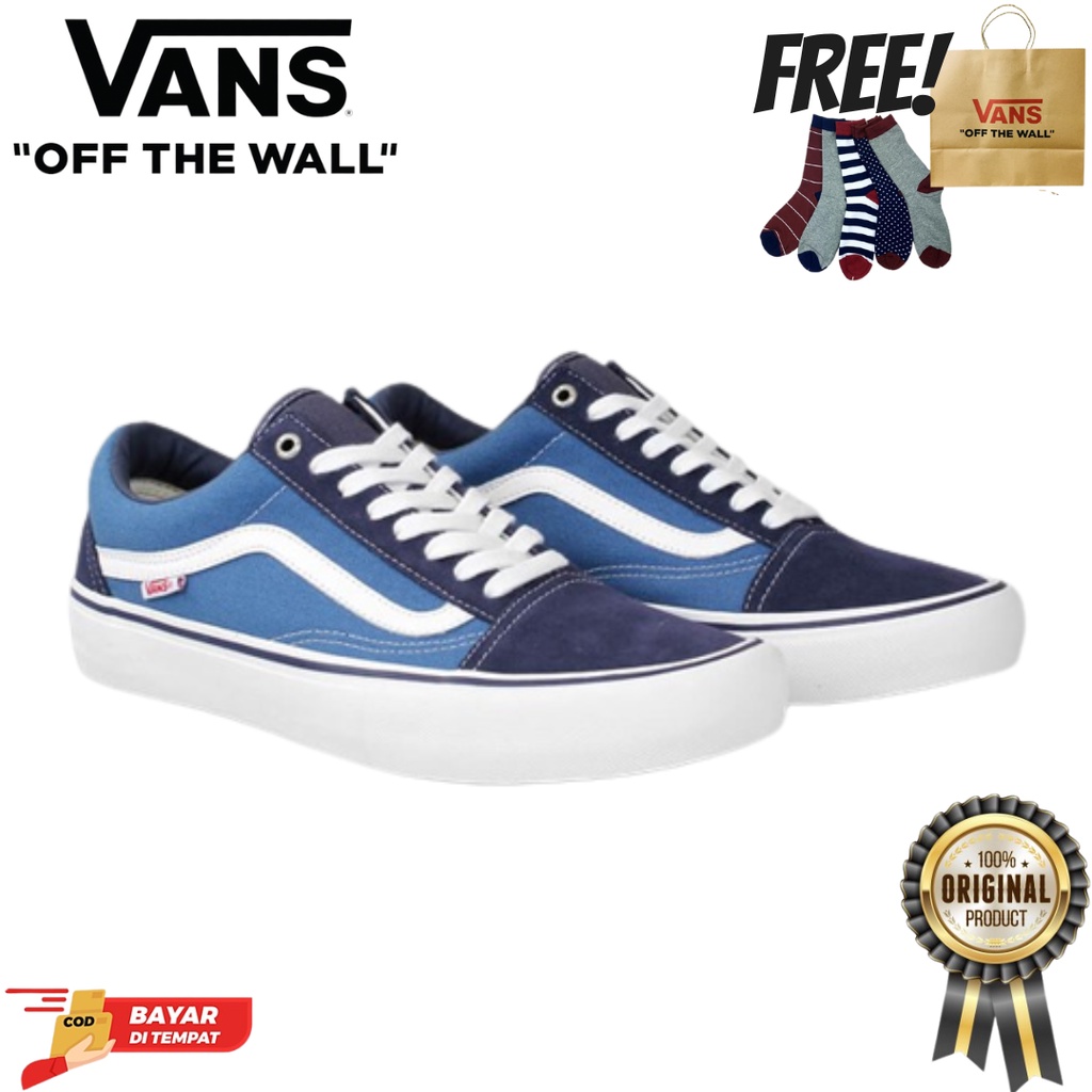 SALE DISKON! V4NS PRO OLDSKOOL NAVY/WHITE 100% ORIGINAL BNIB