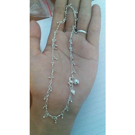 gelang kaki dewasa (perak murni)