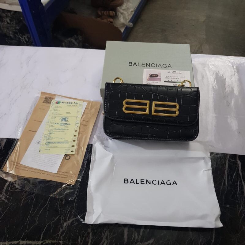 SG8934 syafniegalery Tas Wanita Import Goddip Selempang Balanc tali rantai croco bag