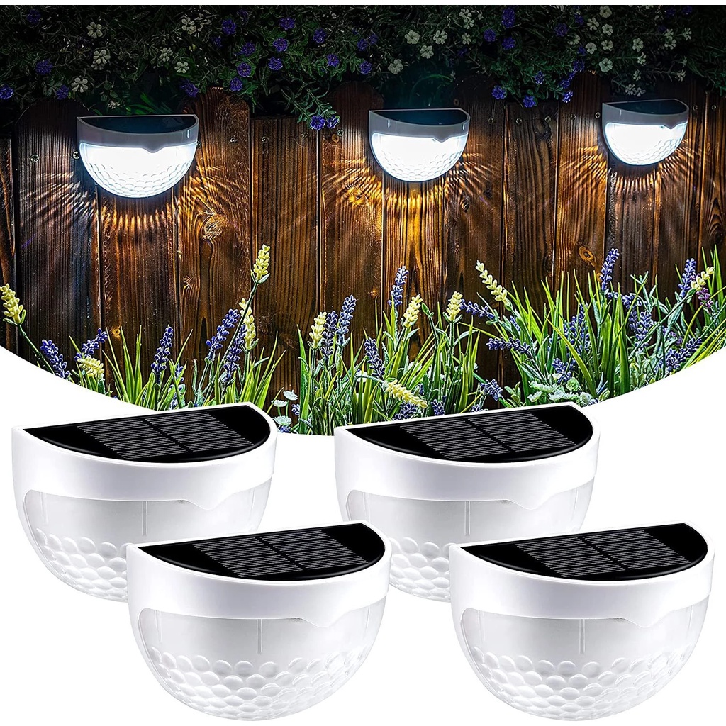 Set Lampu Dinding 6 LED Tenaga Surya Warna Warm White Untuk Dekorasi Taman Outdoor