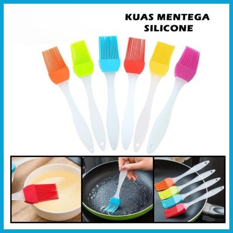 Kuas Silikon Oles Kue Tahan Panas Silicone Brush Dapur Roti BBQ Cake Minyak Mentega Anti Rontok