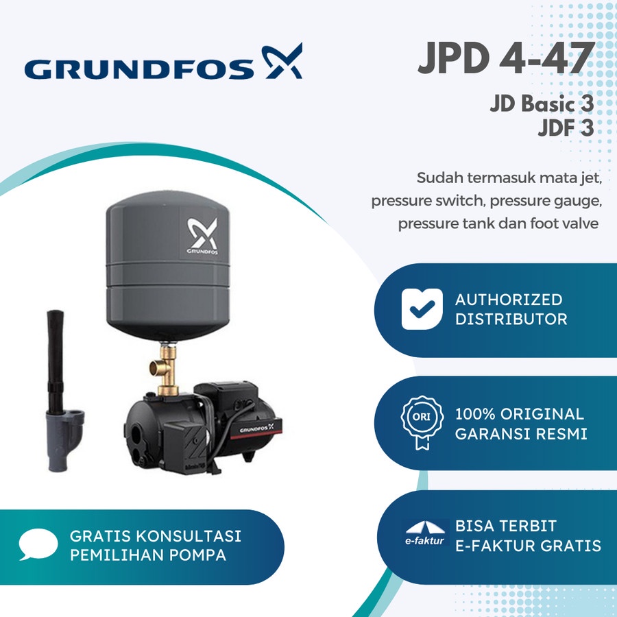 JET PUMP GRUNDFOS JPD 4-47 PT-V