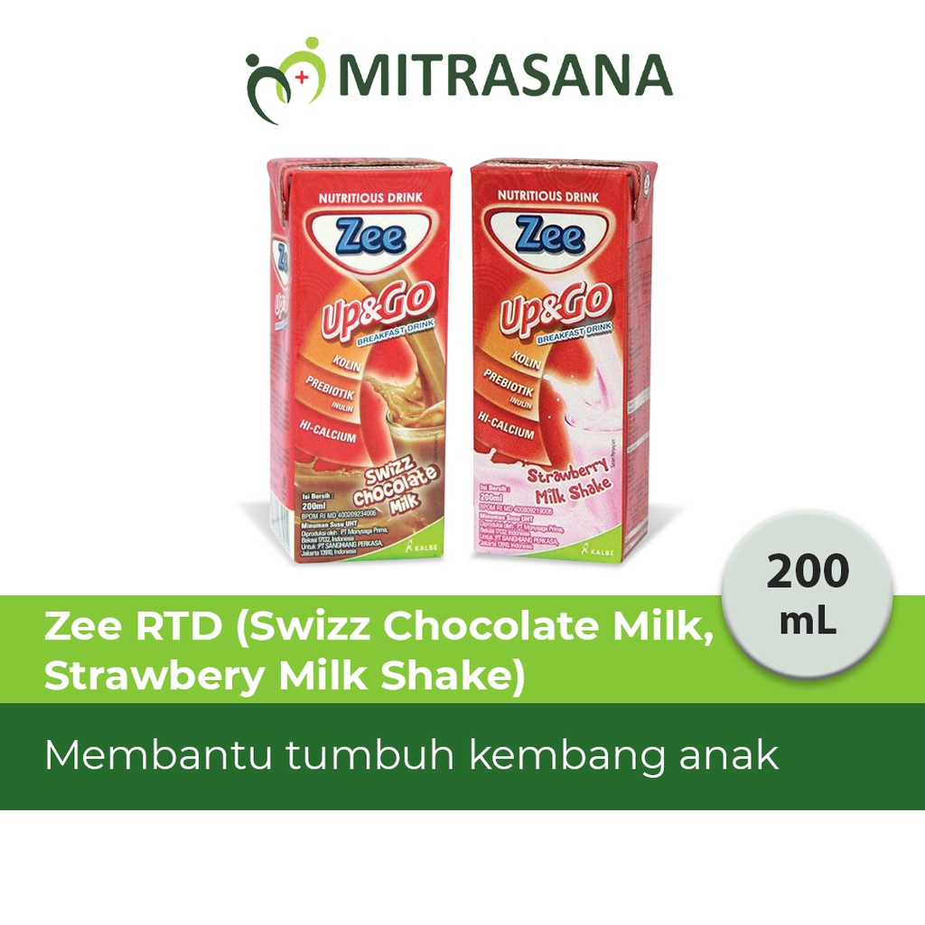 

Zee UHT Up & Go Strawberry / Coklat - 200 ml - Susu Anak Remaja Usia 3 Tahun Ke Atas