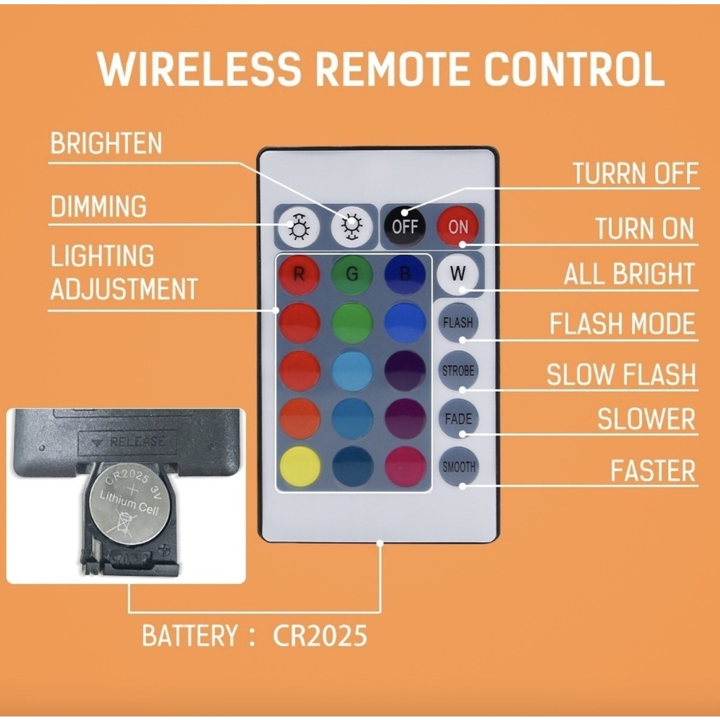 LAMPU SOROT 50W RGB MODEL Remote LAMPU LED TEMBAK 50watt floodlight