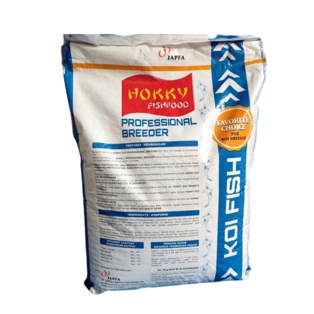 HOKKY Professional Breeder 10kg 10 Kg Pakan Makanan Koi Profesional