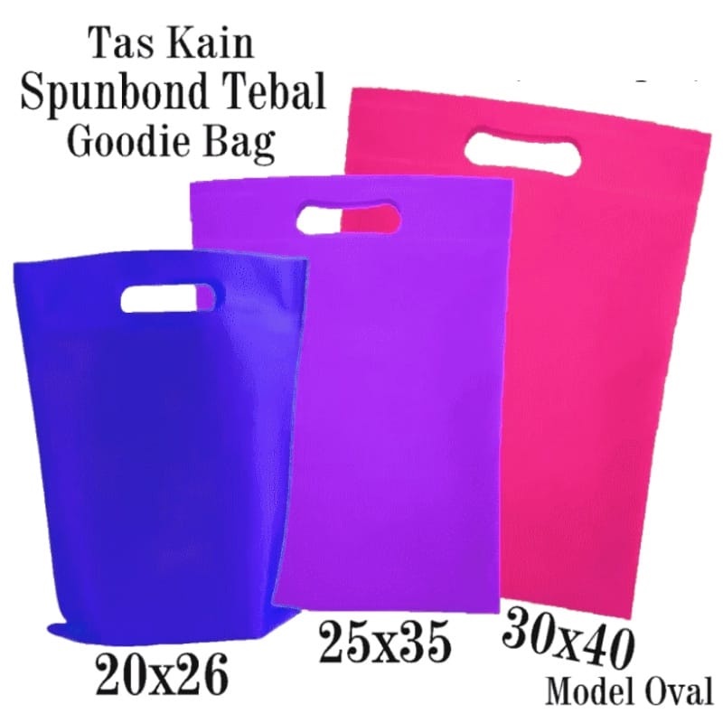 TERMURAH Goodie Bag | Tas Kain Spunbond Oval Uk.20x26 , 25x35 & 30x40