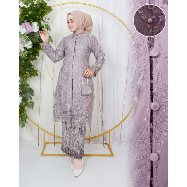 Permata Olshop / Atasan Kebaya Kancing Kamala DJ / Kebaya Modern/ Kebaya Busui Tunik / Kebaya Kondangan / Kebaya Tunik Jumbo 3L 4L 5L
