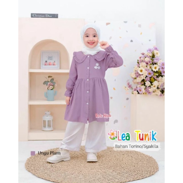 LEA TUNIK/STELAN ANAK /SETELAN ANAK PEREMPUAN/BAJU ANAK PEREMPUAN /PAKAIAN ANAK PEREMPUAN/TUNIK ANAK/TUNIK KEKINIAN